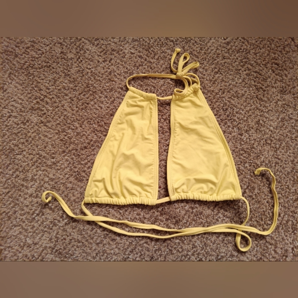 Yellow String Swim Top